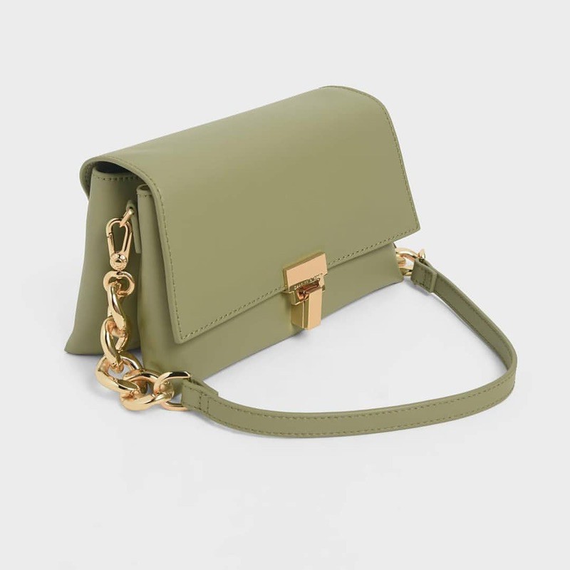 Leather Chain Strap Shoulder Bag