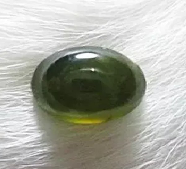 Natural Idocrase BIO SOLAR ACEH Cincau Solid batu akik size kantoran mumbul 17mm