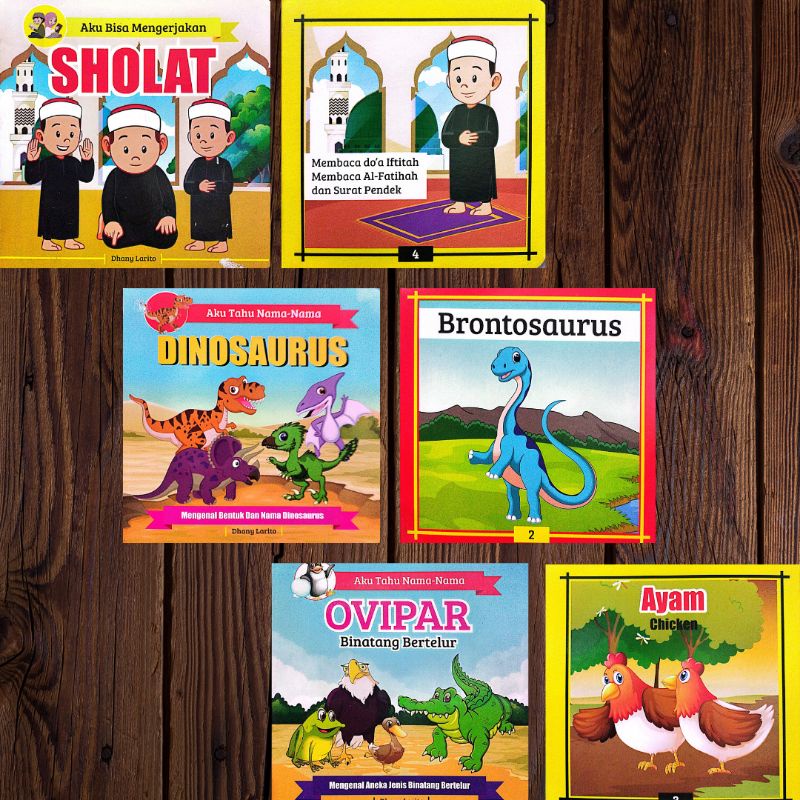 board book anak 15x15cm