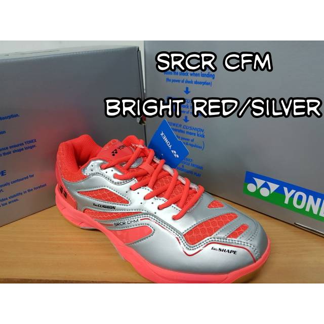 SEPATU BADMINTON YONEX SRCR CFM - BRIGHT RED/SILVER - ORIGINAL