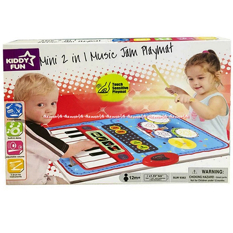 Fun PlayMat Mini 2in1 Music Jam Playmatt Mainan Karpet Piano injak Kaki Musik Play Matt Model Tikar