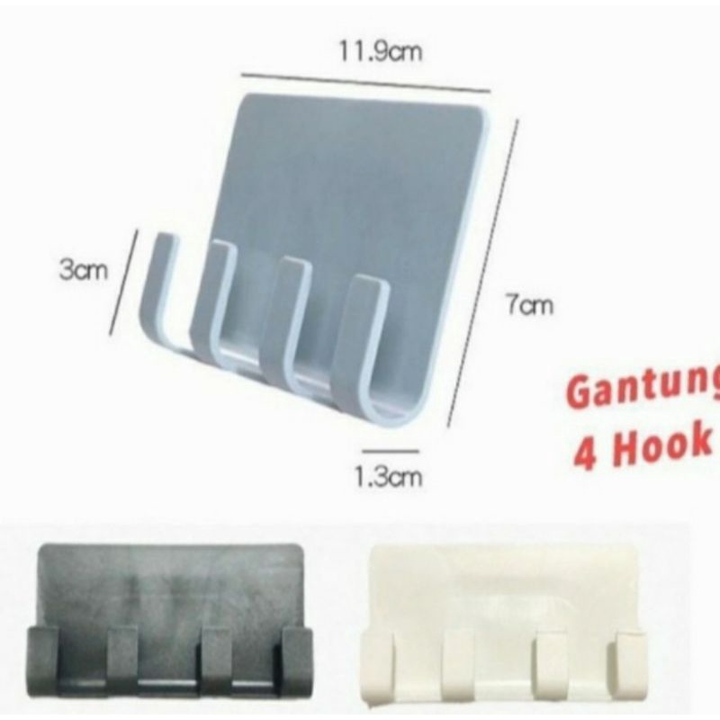 GANTUNGAN DINDING TEMPEL 4HOOK SERBAGUNA