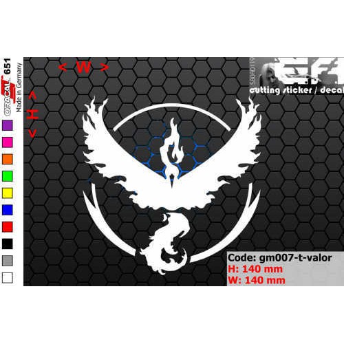 ea cutting sticker / decal    Code: gm007-t-valor    ( nintendo )