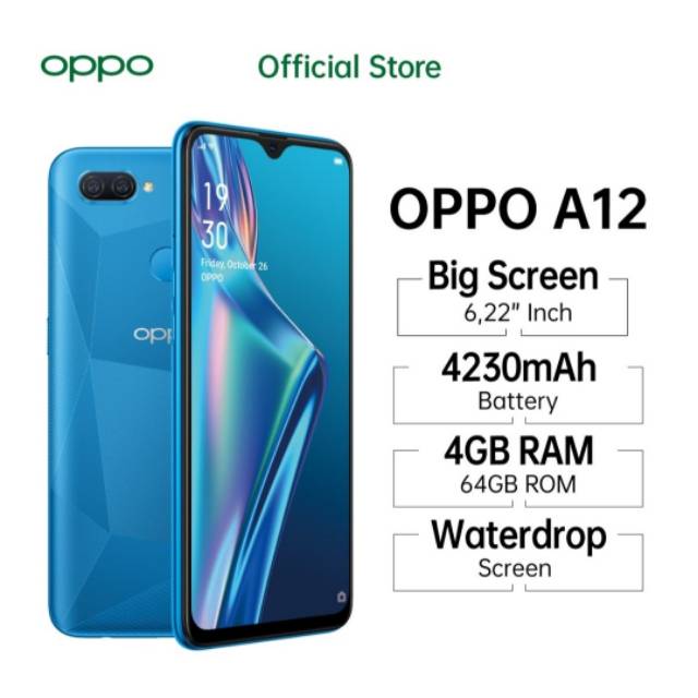HP OPPO A12 RAM 4GB/64GB TERMURAH BERGARANSI RESMI