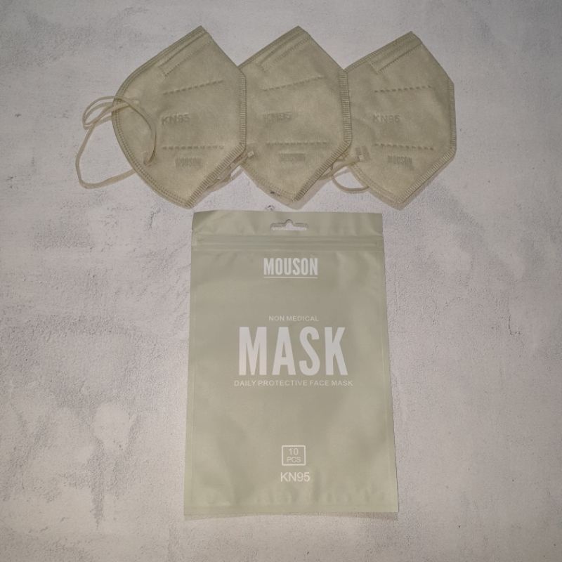 Masker Kn95 5 Ply Mouson Warna Hijau Green Matcha Isi 10 Pcs Earloop
