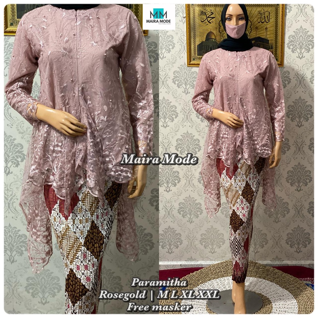 Kebaya Paramhita Maira / Kebaya Tunik Busui / Kebaya Busui Tulle Modern / Kebaya Seragam Pesta / Kebaya Kartini