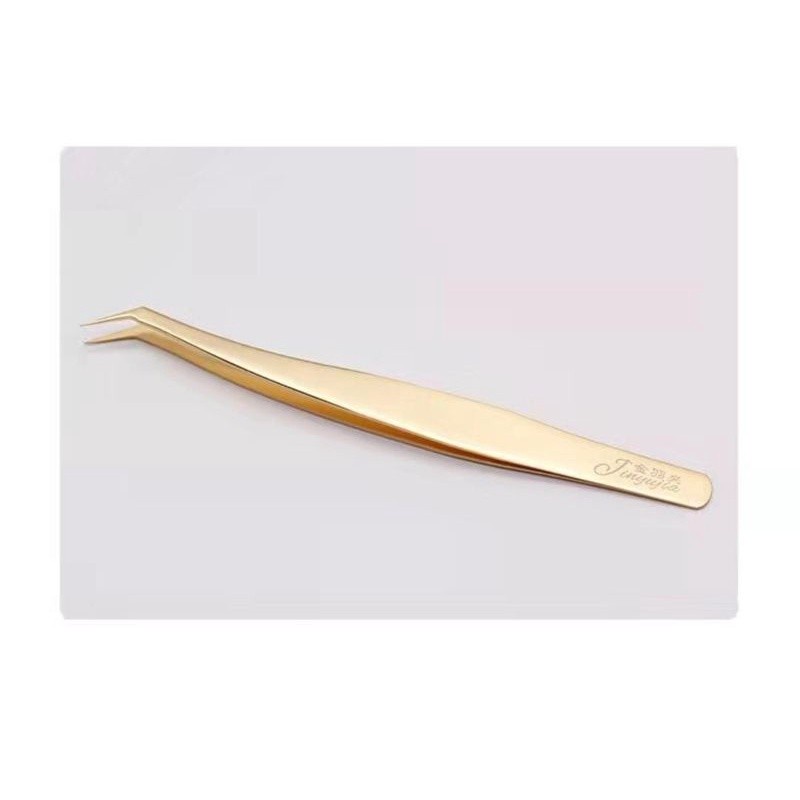 HEMOLA PINSET GOLD PINSET EYELASH EXTENSION GOOD QUALITY / HEMOLA PINSET DOLPHIN GOLD FEATHER LURUS