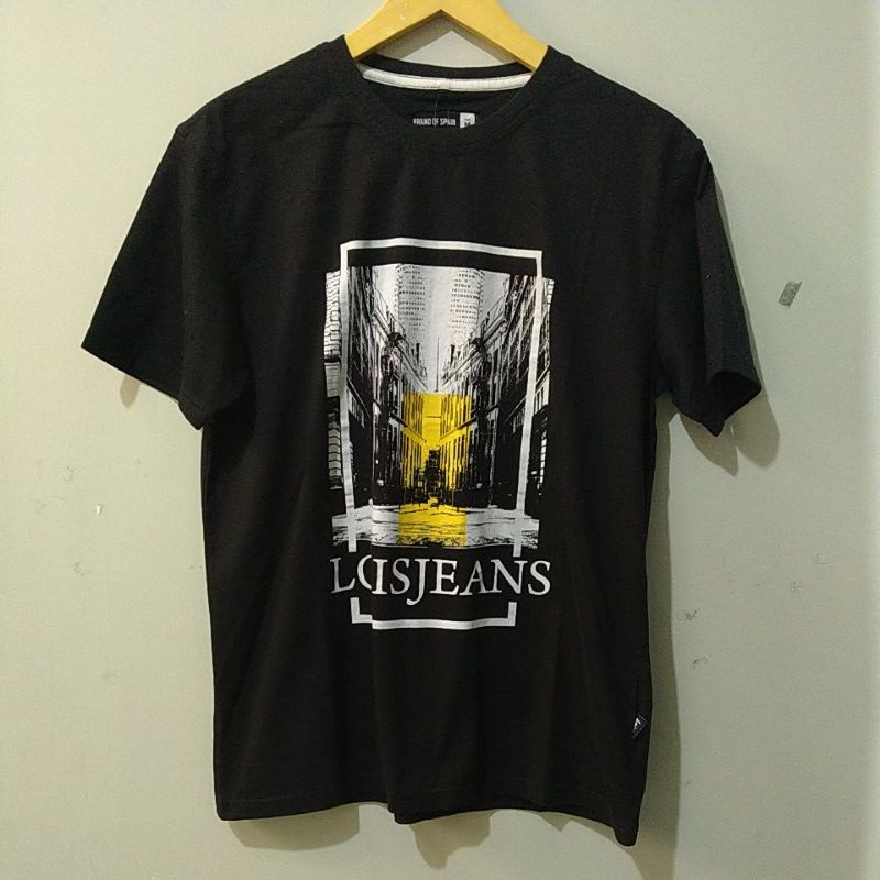 KSL2147 OB KAOS LENGAN PENDEK WARNA HITAM LOIS ORIGINAL