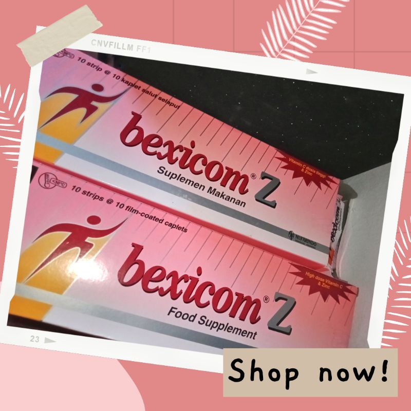 Bexicom Z box || Multivitamin dosis tinggi, Vitamin C dan E, dan Zinc