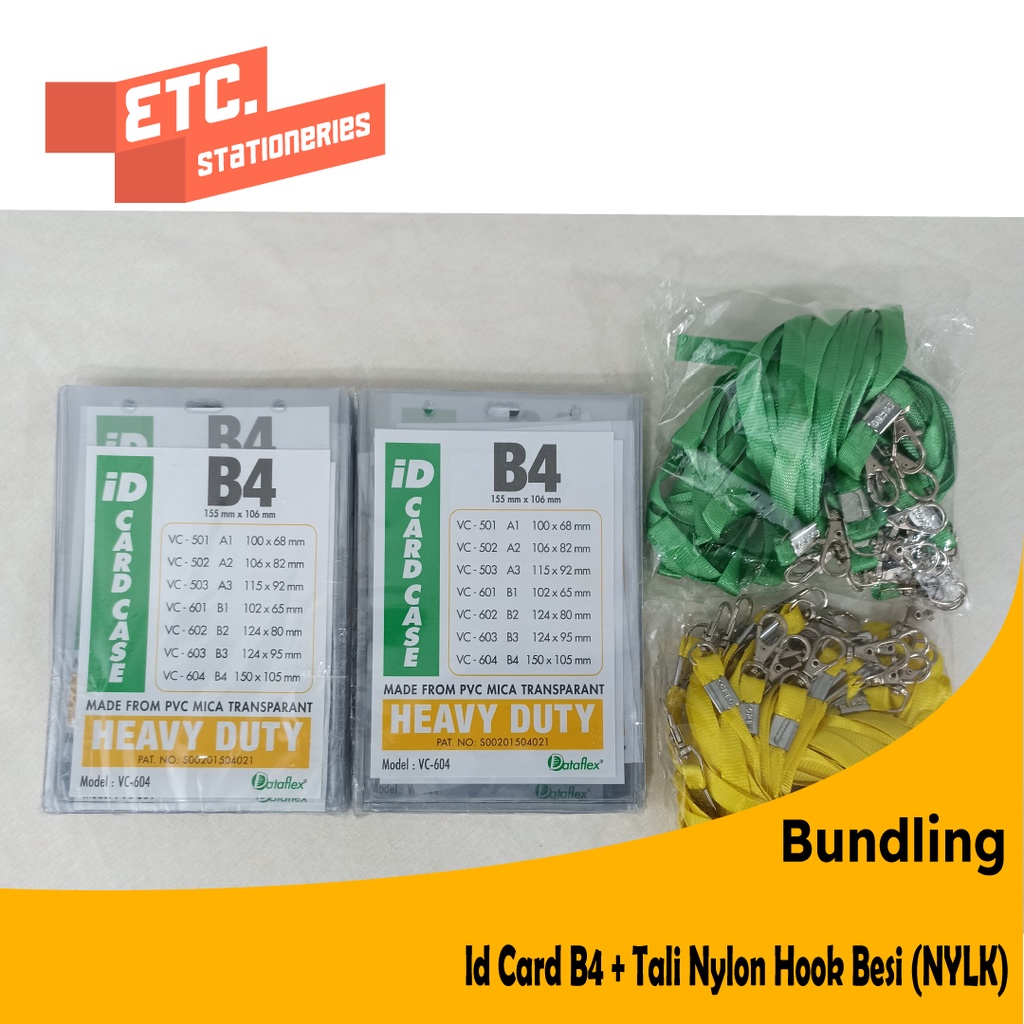 

Paket Bundling Id Card B4 + Tali Nylon Hook Besi (NYLK)