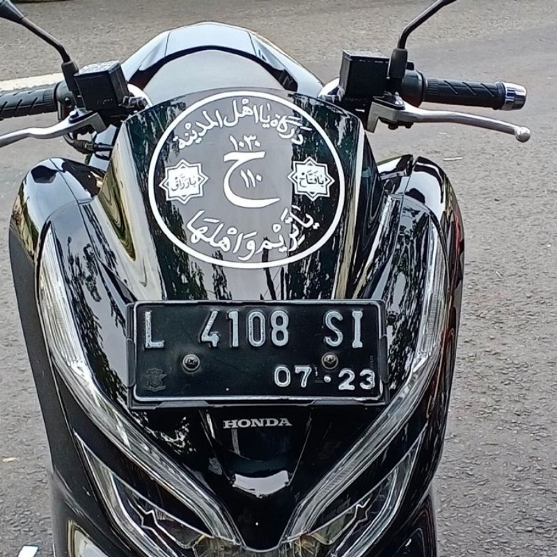 stiker motor PCX 150/160, variasi motor PCX, aksesoris motor PCX 150/160, stiker visor pcx