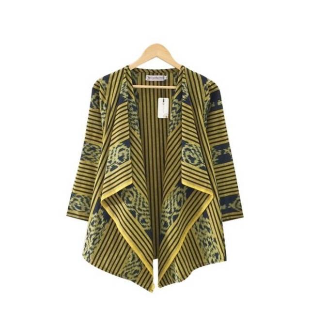 Blazer outer batik tenun salur lurik lasem