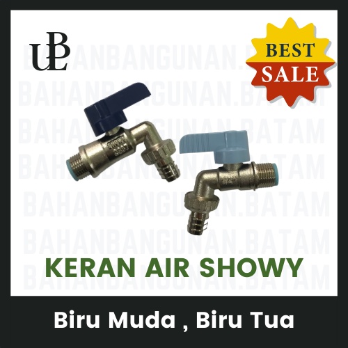 Keran Air Showy 1/2" Biru Muda/Biru Tua