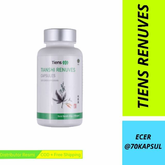 Tiens Renuves Capsules | paket isi 70 | Antioksidan / Pembersih Paru Paru