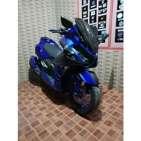 FULL BODY PREDATOR VARIASI AEROX 155 BIRU COVER BODY YAMAHA AEROX