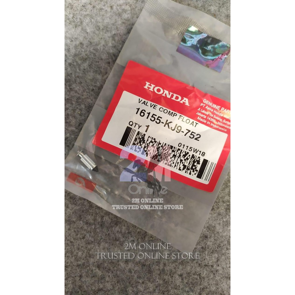2m VALVE COMP FLOAT JARUM PELAMPUNG KARBU CS1 ORI AHM 16155-KJ9-752