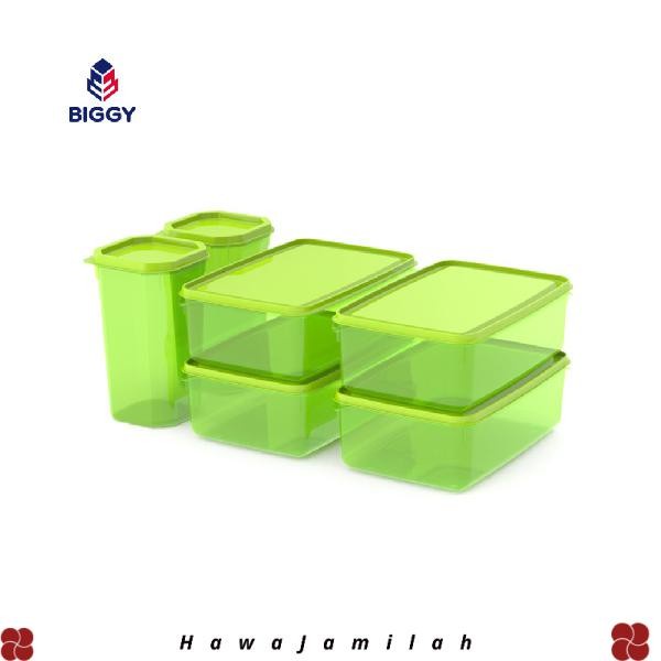 Toples Biggy Florence Sealware 6 Set / 2botol/Container 1000ml dan 4 Sealware 2000ml