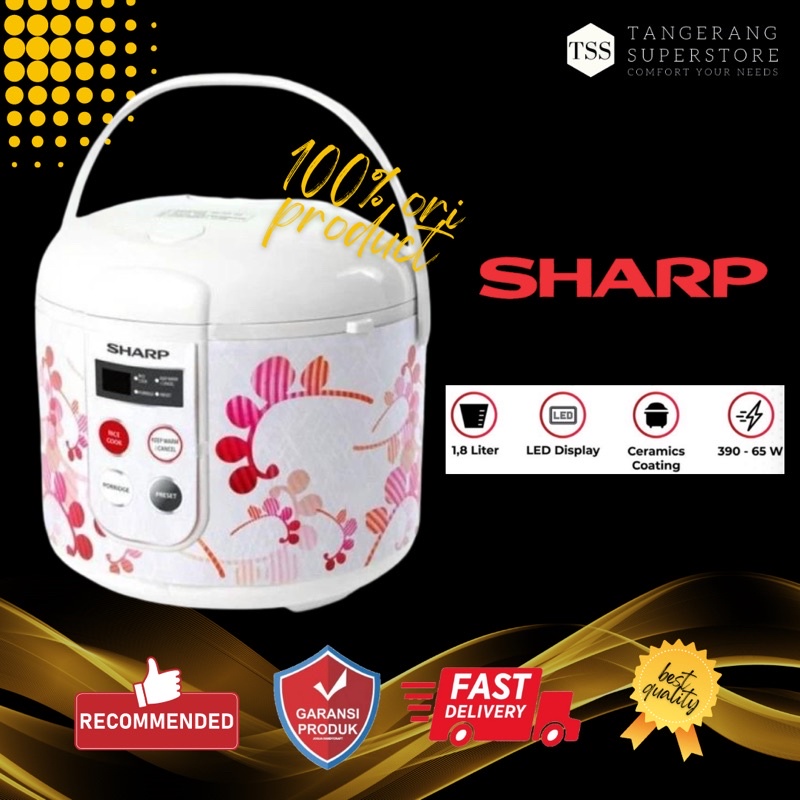 MAGIC COM DIGITAL SHARP - RICE COOKER 1.8 LITER KS-T18TL PENANAK NASI SHARP KST18TL