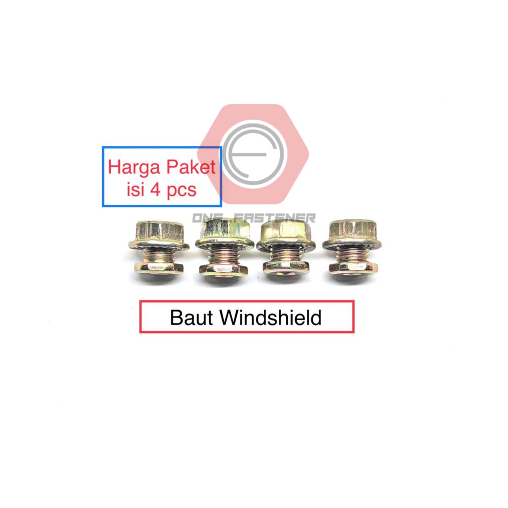 4 pcs Windshield Wellnut Baut Mur Anti Jebol Visor Tameng NMAX xmax