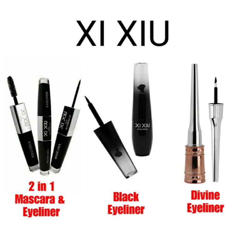 Xi Xiu 2 in 1 Mascara &amp; Eyeliner l Black Eyeliner l Divine Eyeliner