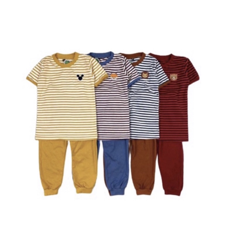 kaos anak baju dan celana anak kiano salur anak 1-5 tahun grosir