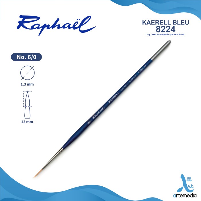 

Kuas Lukis Raphael 8224 Long Detail Kaerell Bleu Synthetic Brush SH - NO. 6/0