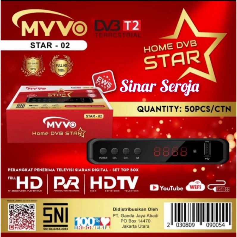 Set Top Box STB MYVO STAR DVB-T2 Digital Receiver Dongle Youtube