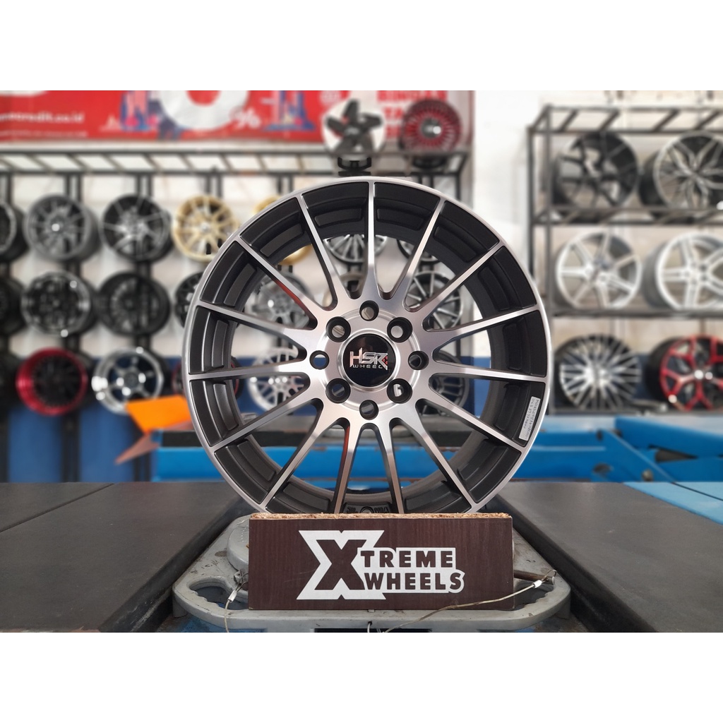 velg racing murah HSR type MAUDUS ring 15 lebar 6 ET42 brio jazz yaris agya ayla sigra calya avanza 