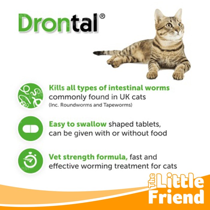 Obat Cacing Kucing DRONTAL CAT Asli Original 100% per TABLET