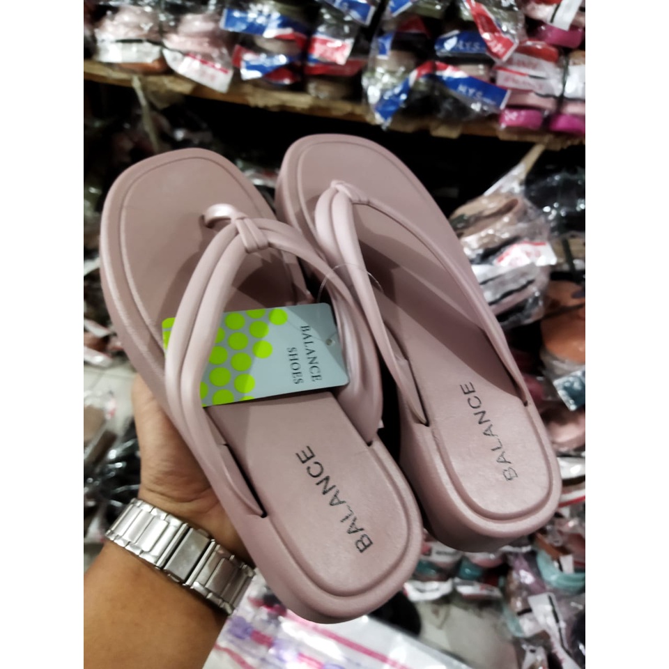 Sandal Jepit wedges Wanita Import Slippers Korean Bahan Jelly Balance 2801-A (36-40) sandal wanita terlaris