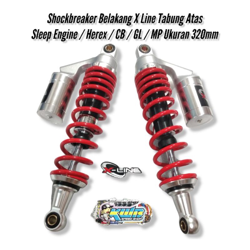Shock Skok Belakang Xline X Line 508 Copy YSS Tabung Atas Ukuran 320mm 32cm XLine Shock 508 Bebek, Herex ukuran 320mm shockbreaker sekok shock PNP pnp F1Zr Vega Jupiter ukuran 320mm PNP herex gl MP Tiger grand c70 model yss tabung