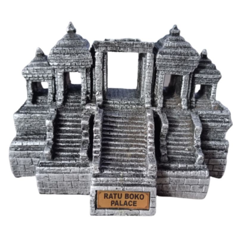 (BISA COD) PAJANGAN DEKORASI CANDI RATU BOKO INDONESIA 17x12x11 cm BAHAN FIBERGLASS - DEKORASI