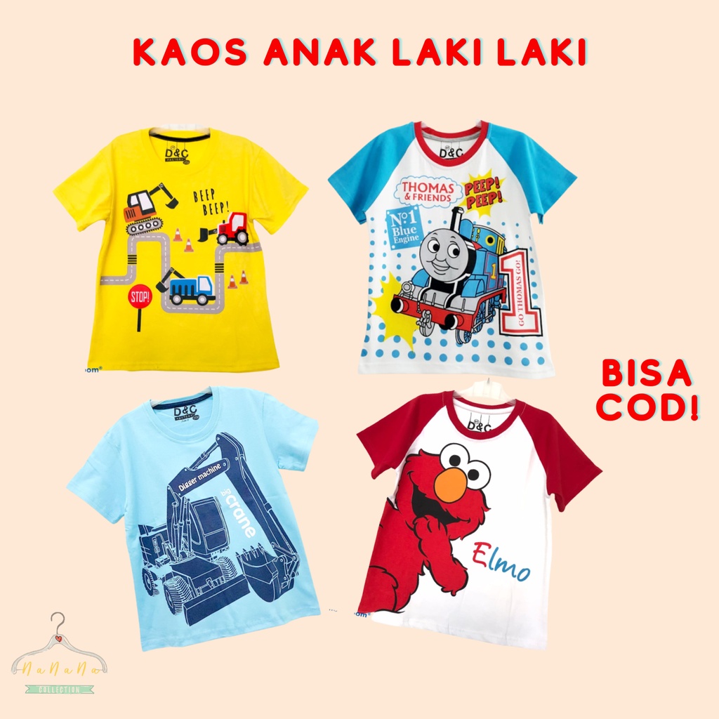Baju Anak Laki Laki Beko Elmo Umur 1-10 Tahun / Baju Anak Murah / Baju Anak Laki Laki / COD
