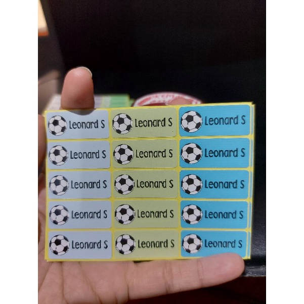 

sticker mini untuk peralatan sekolah 3x1cm tidak waterproof Open Reseller