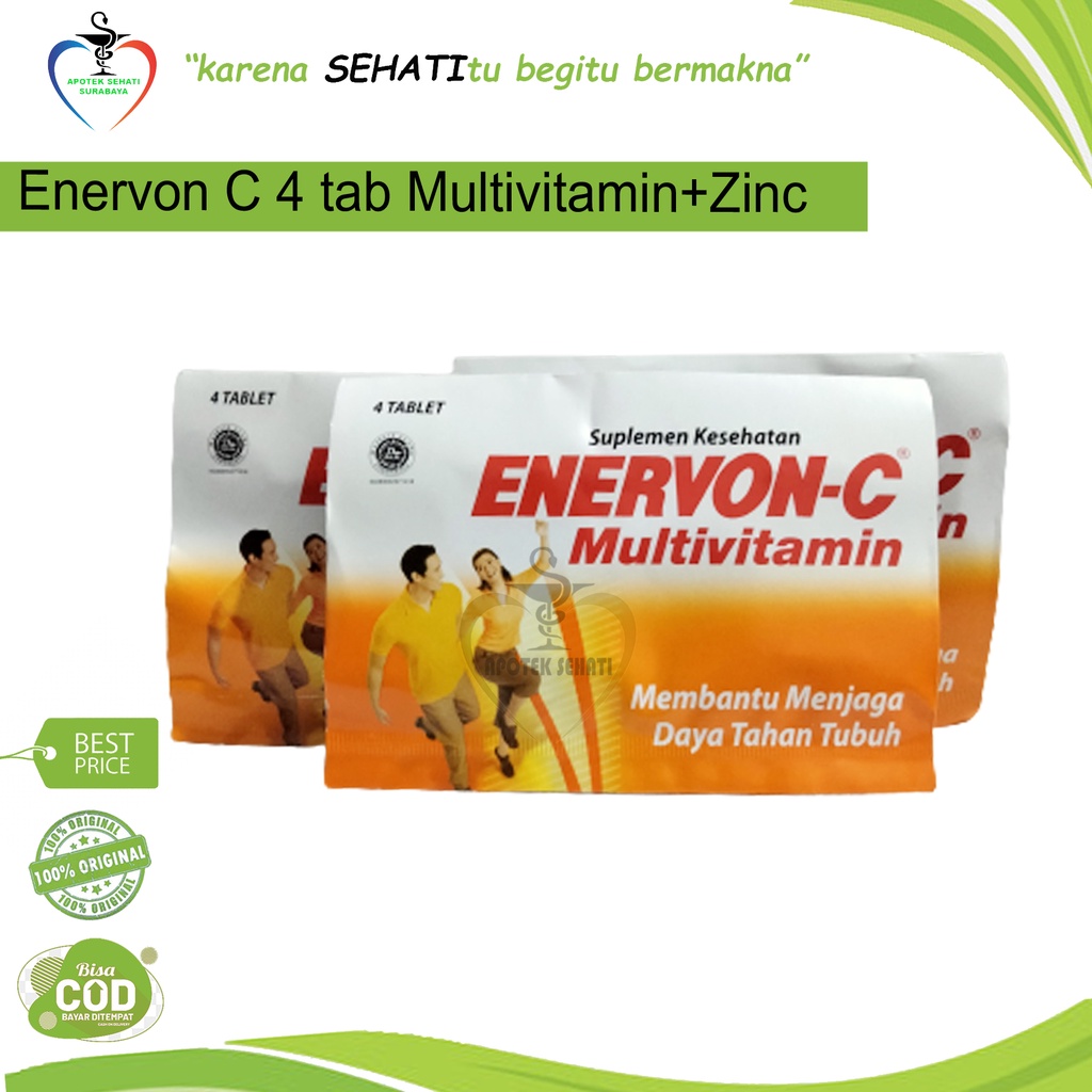 ENERVON C TABLET PER STRIP ISI 4 MULTIVITAMIN DAYA TAHAN TUBUH