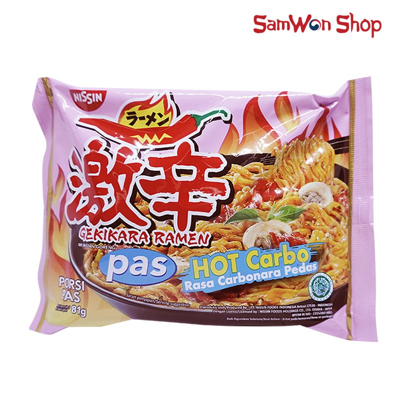 

GEKIKARA RAMEN PAS HOT CARBONARA 81 GRAM - NISSIN MIE GORENG INSTANT