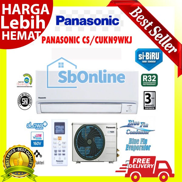 AC SPLIT PANASONIC 1PK CS-KN9WKJ LOW WATT