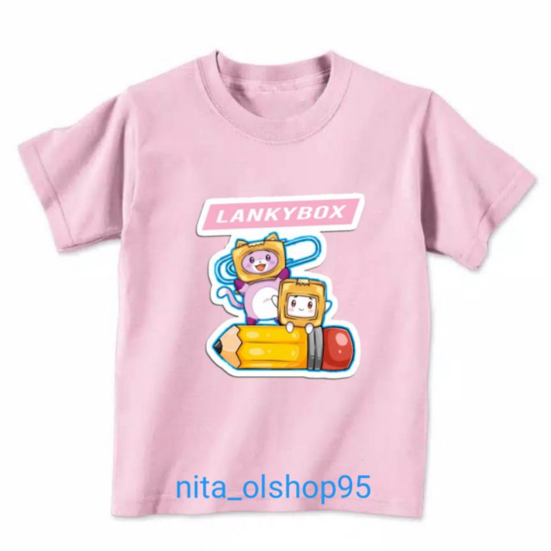 kaos lankybox terlaris baju kaos anak lanky box