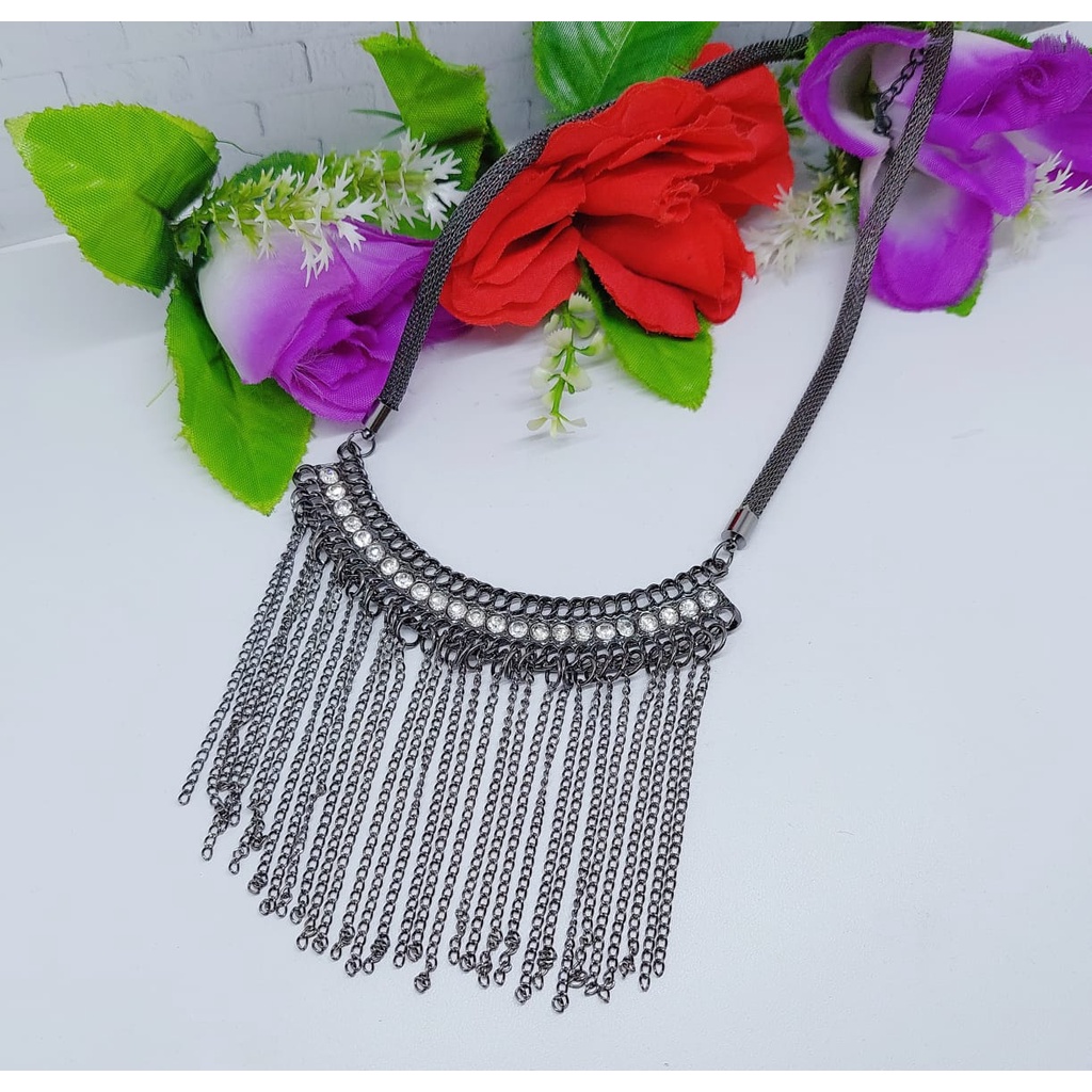 Aksesoris kalung fashion kalung elegan kalung hijab aksesoris cantik kalung daun elegan cantik Q-S