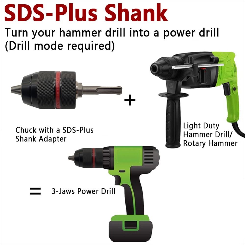 Populer Logam Heavy Duty Adaptor Alat Hardware Impact Hammer Bulat Hexagonal Handle Socket Square Bor Tangan Listrik