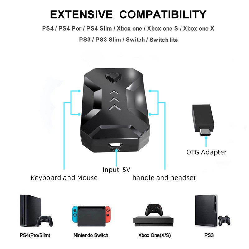 keyboard and mouse compatible with nintendo switch