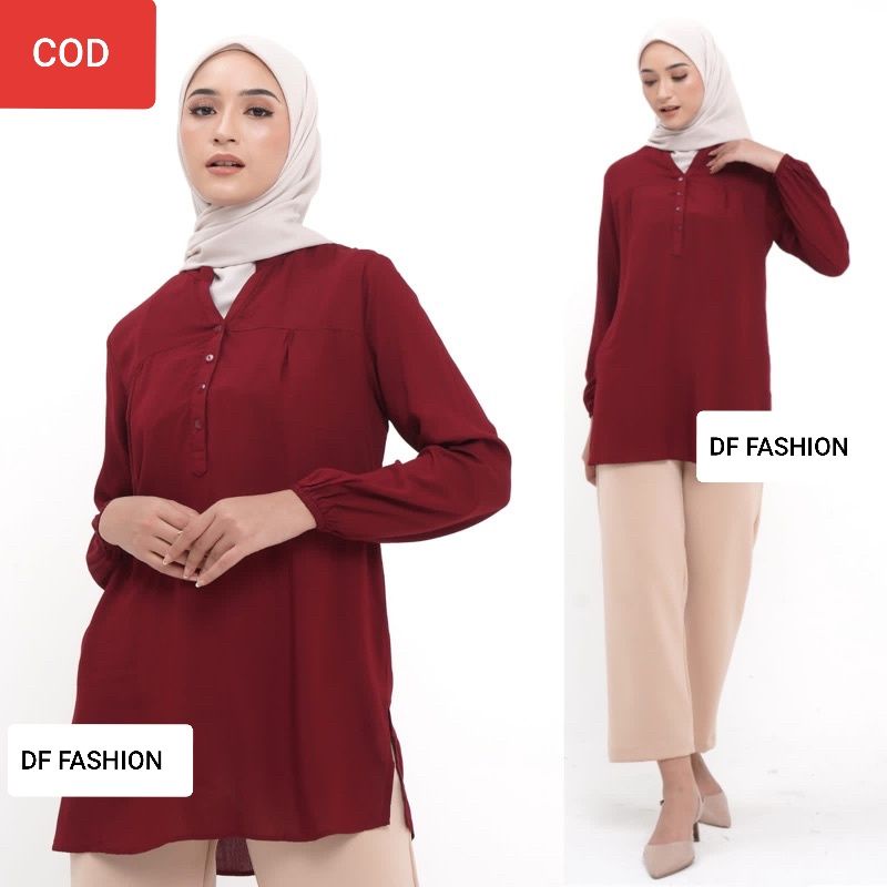 Blus polos rayon Blus Wanita