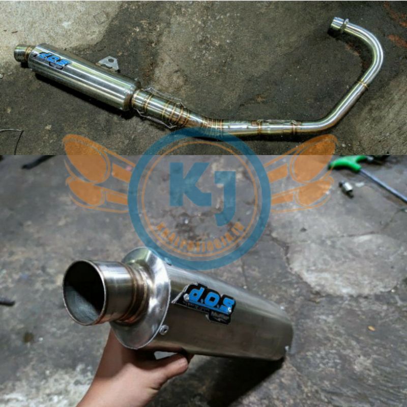 Knalpot Dos Muffler Original GL100 TIGER GL New Tec CB Stainless original racing jogja Asli juragank
