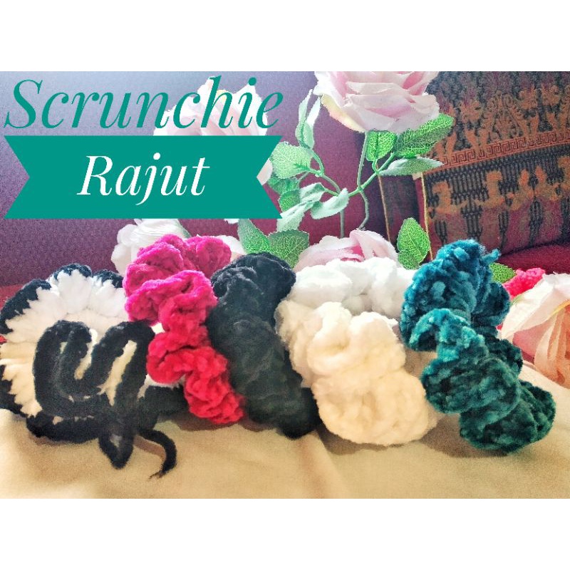 IKAT RAMBUT / SCRUNCHIE RAJUT / IKAT RAMBUT RAJUT