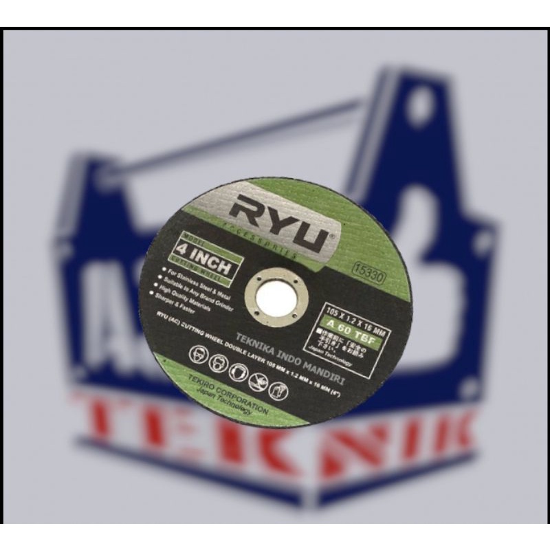 RYU Mata Gerinda Potong 4 INCH / Cutting Wheel 4&quot; asli