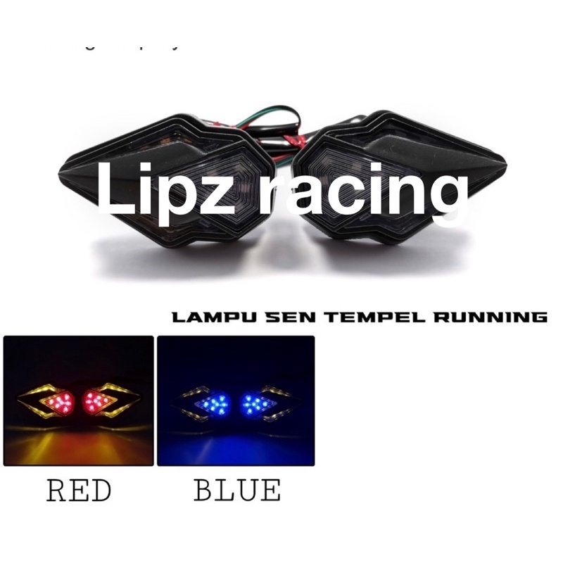 Lampu Sen Sein Tempel Led Running + Senja Motor Cbr 150r R15 V3 Vixion Ninja RR Gsx