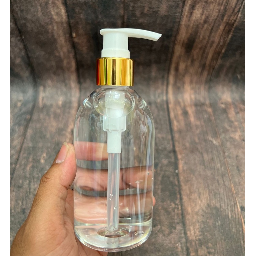 Botol clear gendut 250ml / 250 ml - PUMP GOLD