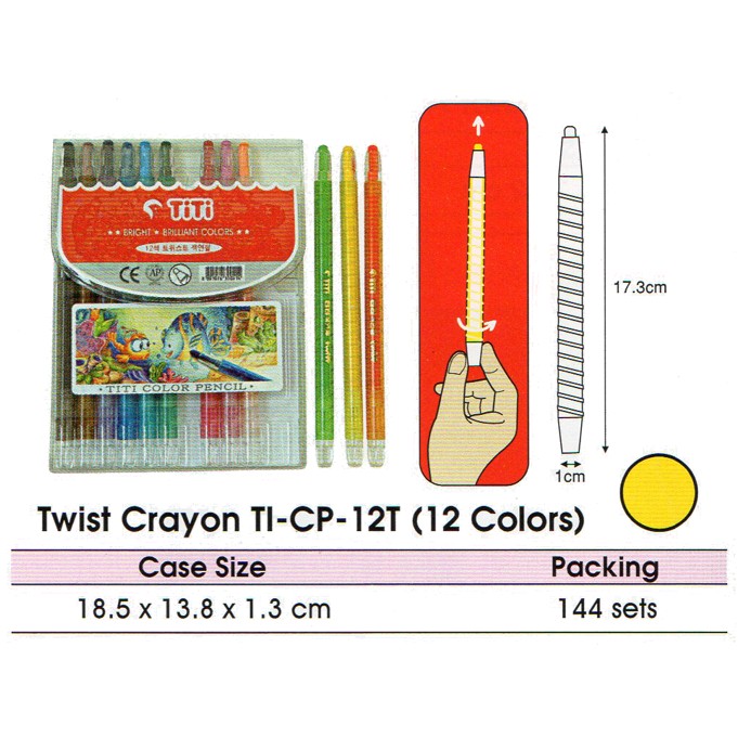 titi twist crayon putar ti-cp-12t --12 PANJANG