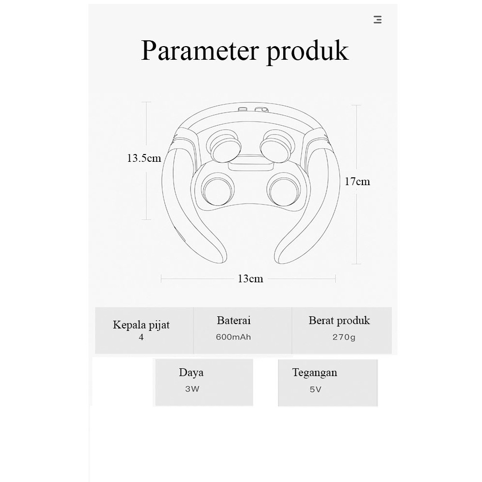 Terapi Leher Dan Tubuh Alat Pijat Elektrik Cervical Vertebra