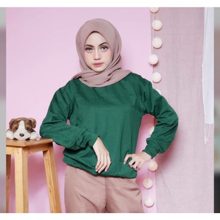 Jual Jaketpolos Id Basic Sweater Crewneck Polos Hijau Botol M Xxl Pria Wanita Shopee